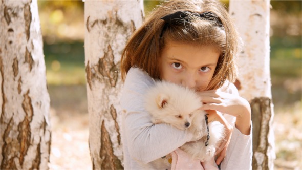 Beauty Plays With a Puppy