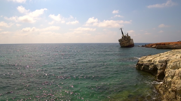 Edro III Wreck Ship Of In Pegeia, Cyprus