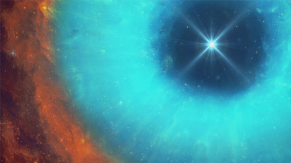 White Dwarf in Space Nebula