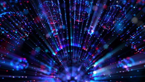 Particles Rays Stage Tunnel VJ Loop alt