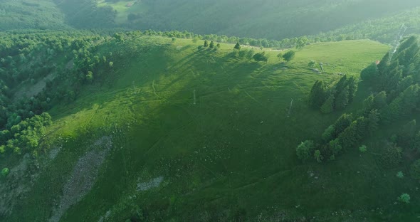 Beautiful View of the Mountains From the Drone