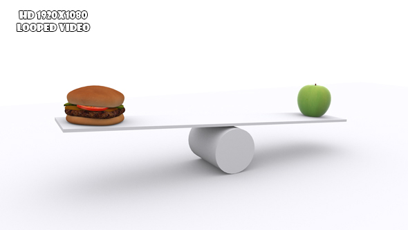 Teeter - Healthy or Unhealthy Food Concept