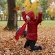 Children Playing with Autumn Fallen Leaves - VideoHive Item for Sale