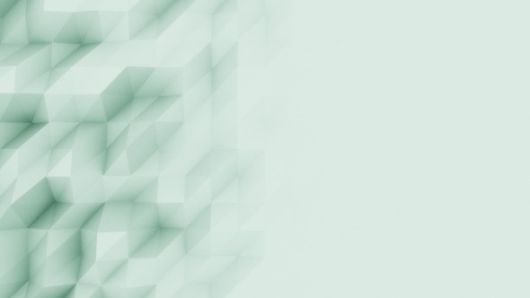 Abstract Green Polygonal Motion Background