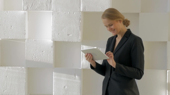 Businesswoman With Tablet Computer Indoor