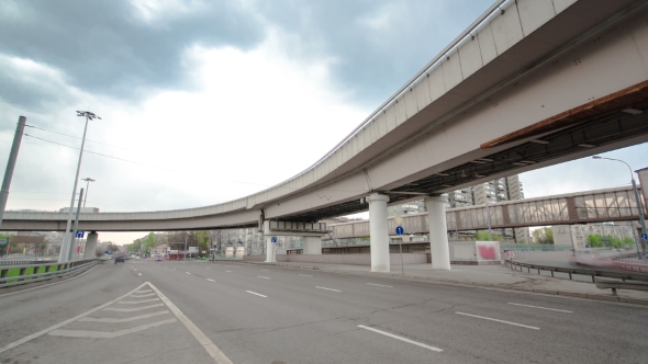 Urban Transport Traffic On Leningradskoye Shosse , Moscow