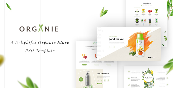Organie – A Delightful Organic Store PSD Template