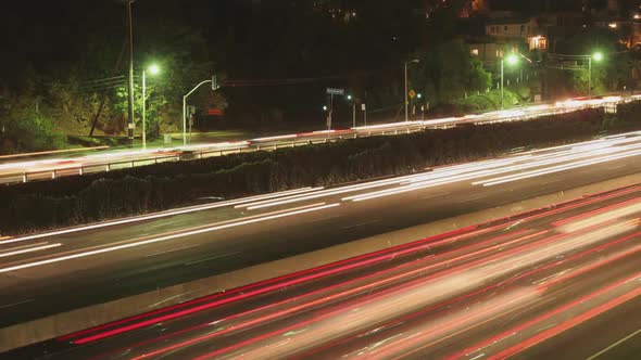 Los Angeles Freeway Traffic Time Lapse