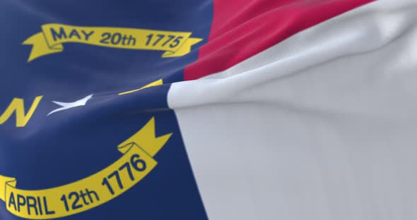 Flag of American State of North Carolina