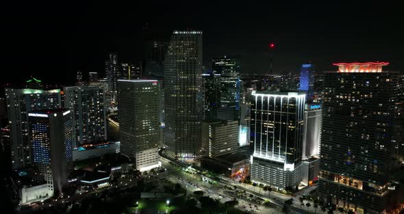 Southeast Financial Center Downtown Miami 4k Aerial Video Approach