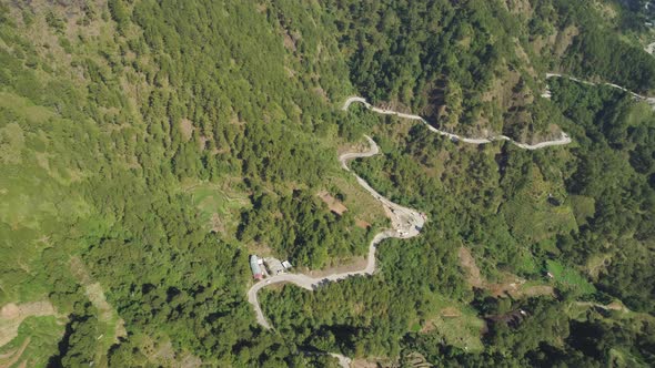 Mountain Road on the Island of Luzon, Philippines