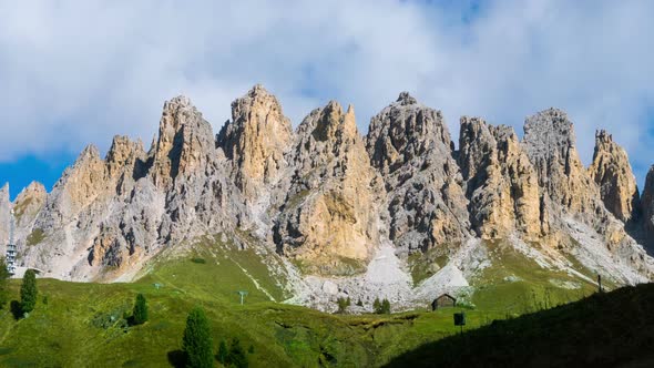 Time Lapse of Dolomites Italy, Pizes de Cir Ridge