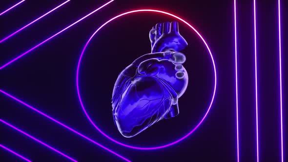 Glowing Neon Heart