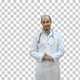 Smiling doctor talking to the camera, Alpha Channel - VideoHive Item for Sale