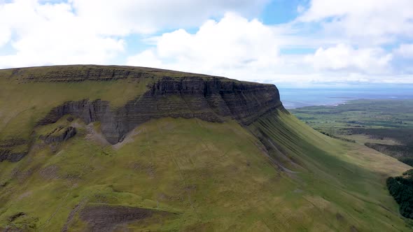 Aerial View of the Mountain Benbulbin in County Sligo Ireland