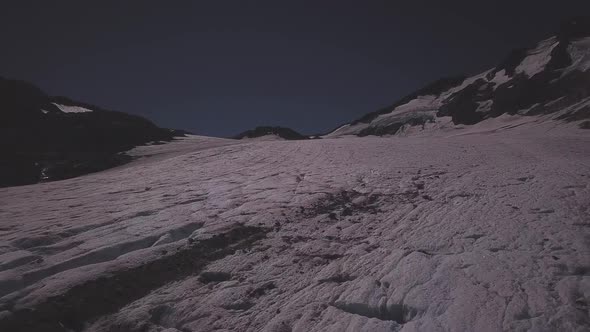 Flying above glacier