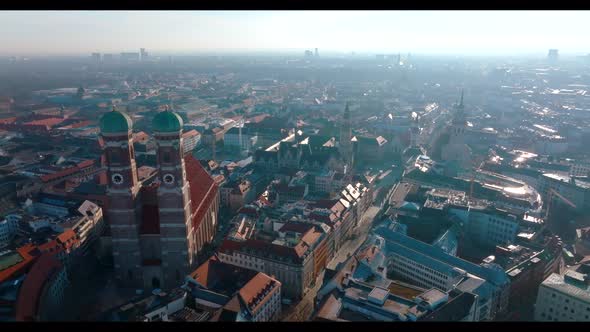 Beautiful Munich Panoramic Architecture in Bavaria Germany