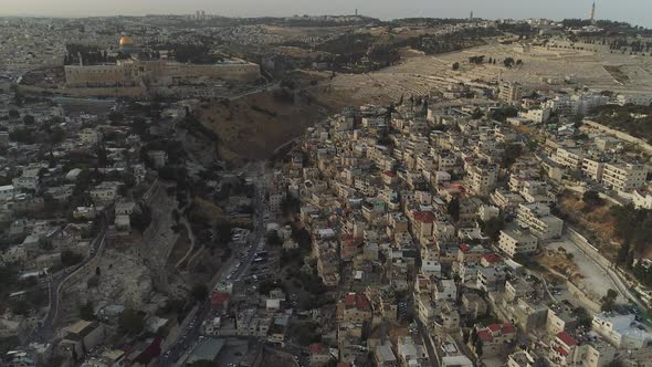 Aerial shot of Jerusalem