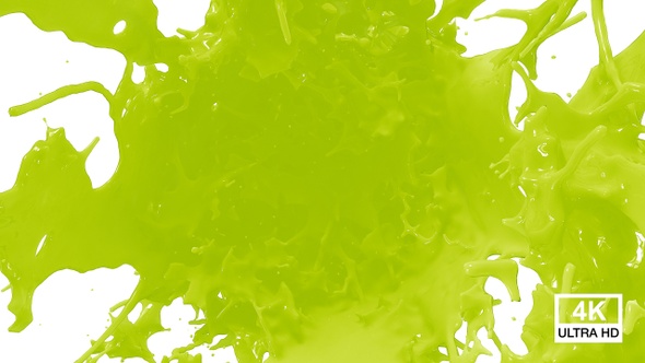 Kiwi Fruit Juice Splash Explosion 4K