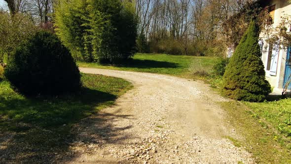 Rough road in the farm