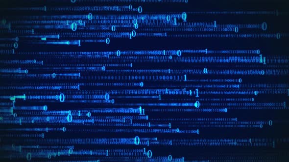 Rolling Background Of Science And Technology Digital Cipher Data Stream