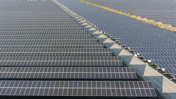 Solar power station in pond