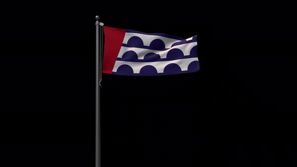 Des Moines City Flag With Alpha 4K