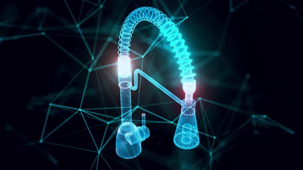 Kitchen Faucet Hologram Close Up 4k alt