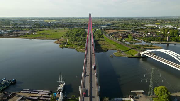 The Third Millennium John Paul II Bridge is a cable-stayed road bridge which spans the Martwa Wisla