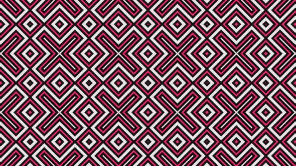 Beautiful Animated Looped White Red Pattern 02