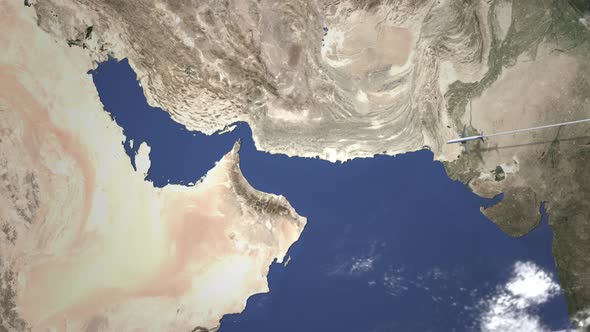 Plane Arrives To Dubai United Arab Emirates alt