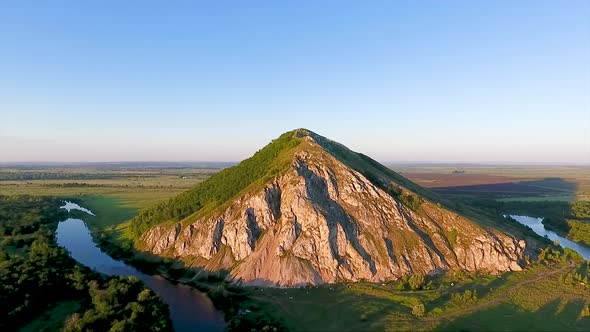 A single hill from a height of.