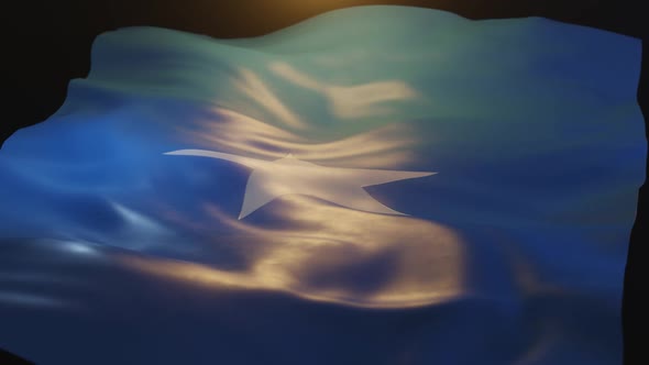 Somalia Flag Low Angle View