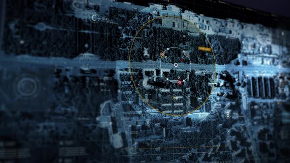 City Map In Tracking Software Changes By Video Of Car Following By Drone alt