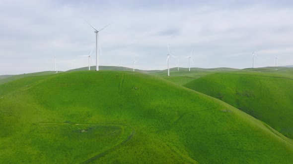 Wind Power Turbine Generating Clean Renewable Energy for Sustainable Development