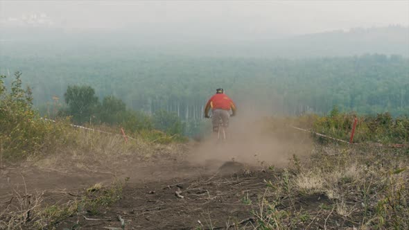 mountain bike athlete downhill 