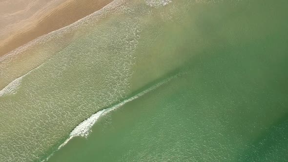 Waves and Beach Top View 1080p