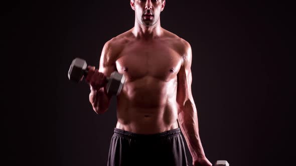 Athletic Male Fitness Training Workout