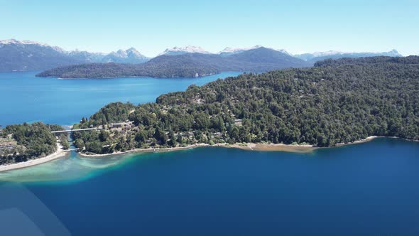 Nahuel Huapi National Park in Patagonia, Argentina. Drone View. 