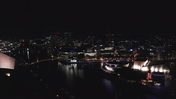 Aerial View of the Media City District in Manchester UK