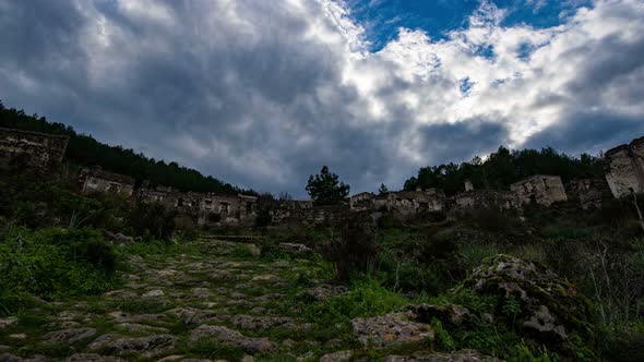 Kayakoy Ancient City Timelapse Scene