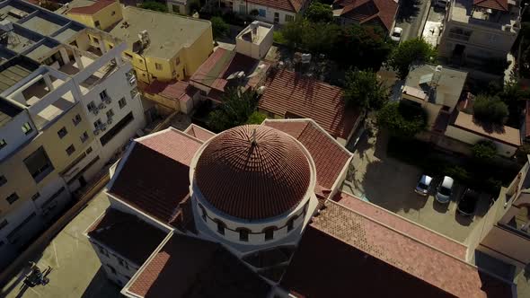 stunning view of Limassol city in Cyprus shot via drone during the day