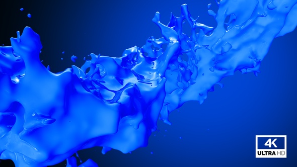 Twisted Blue Paint Splash V8