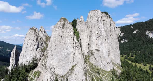 Close Up View Of Jagged And Barren Mountain Of The Lonely Rock