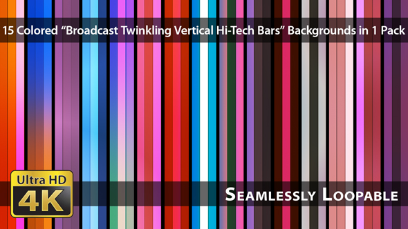 Broadcast Twinkling Vertical Hi-Tech Bars - Pack 02