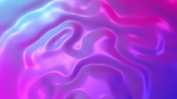 Abstract neon multicolor liquid wavy animation 3D background
