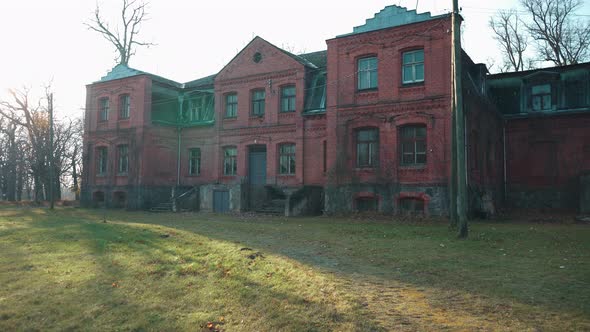 Old Red Brick House, Katvari Manor in Latvia. In the Manor Territory Is a 7 Ha Big Park With Hundred