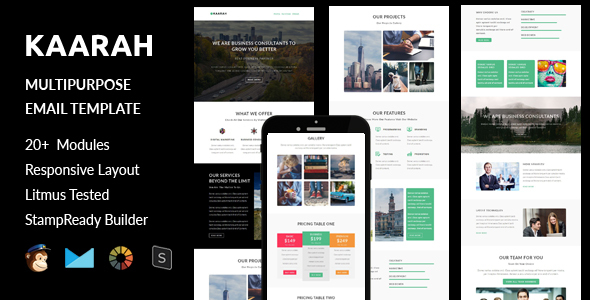 Kaarah - Multipurpose Responsive Email Template + Stampready Builder