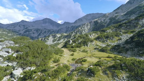Aerial footage of Bulgaria Majestic Pirin Mountain 2