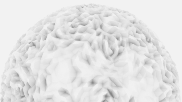 White Low Poly Sphere Motion Background